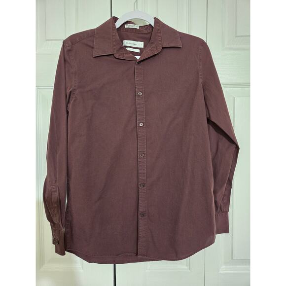Calvin klein small men's long sleeve button up striped shirt - Picture 1 of 9